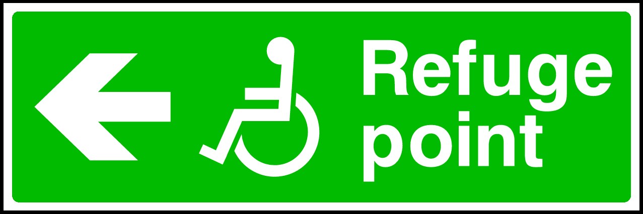 Disabled Refuge Point Signs and Stickers