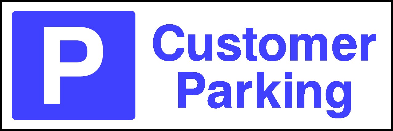 Customer Parking Signs and Stickers