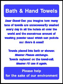 Bath And Hand Towels Signs and Stickers