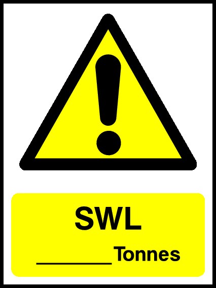 SWL Tonnes Signs and Stickers