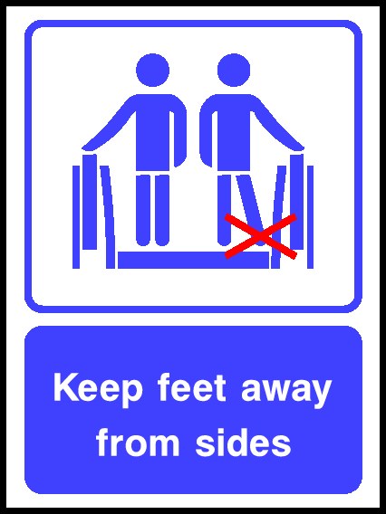 Keep Feet Away From Sides Signs and Stickers