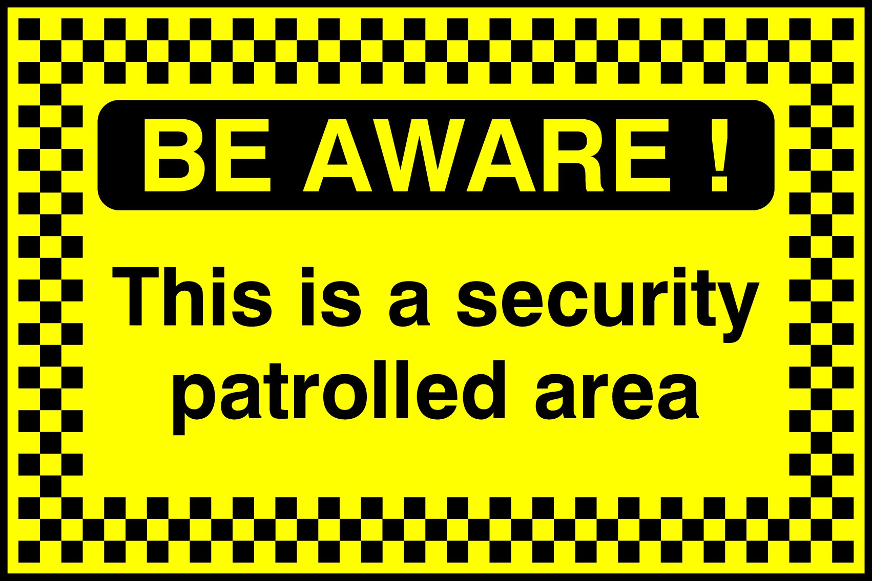 Security Patrolled Area Signs and Stickers