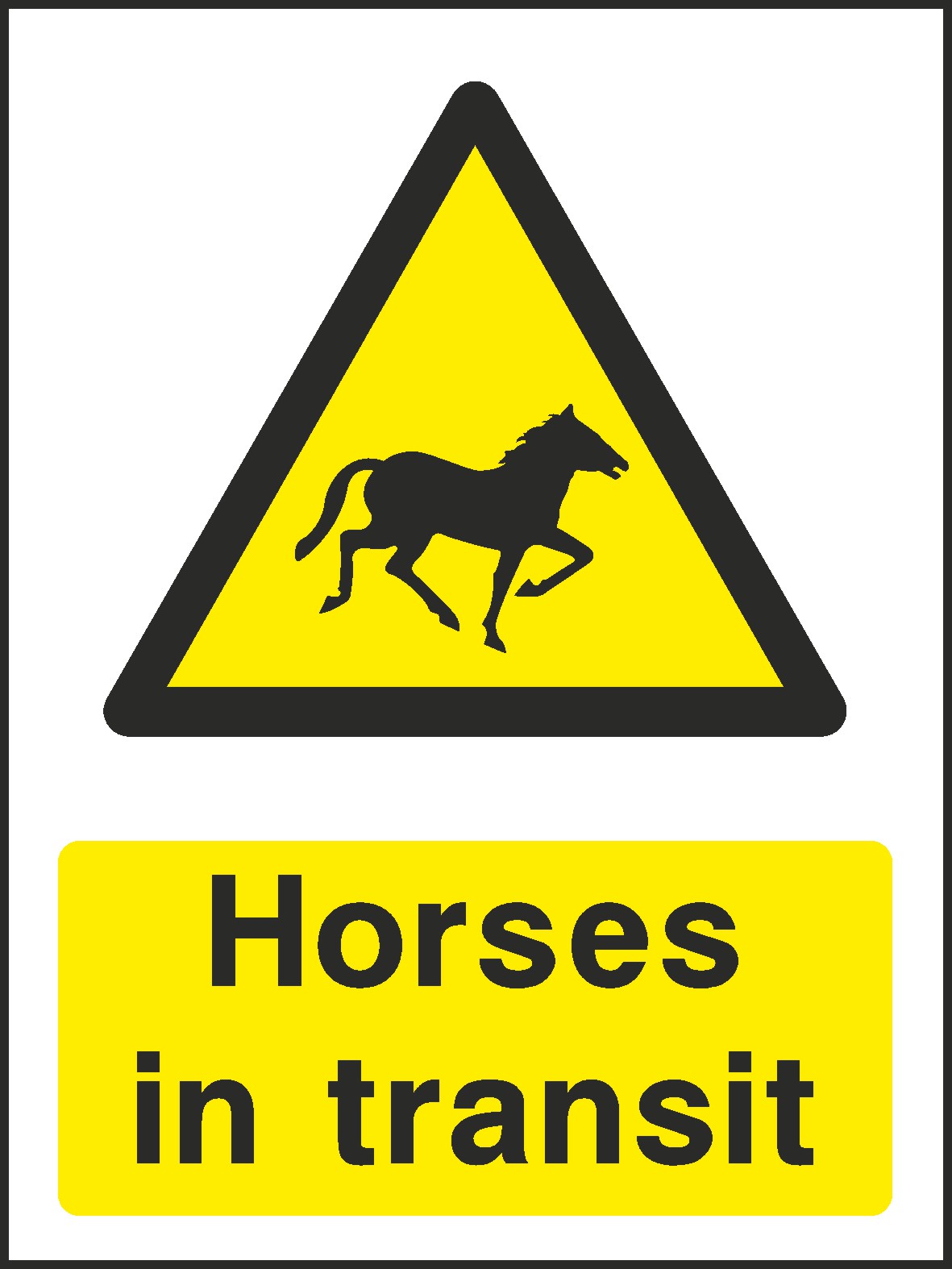 Horses In Transit Signs and Stickers