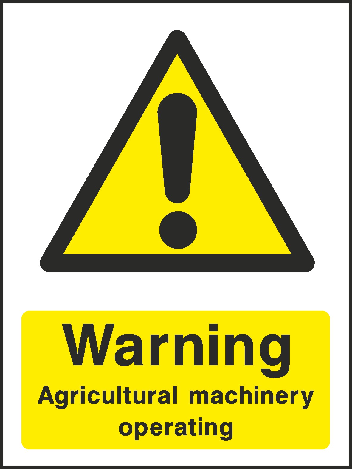 Agricultural Machinery Signs and Stickers