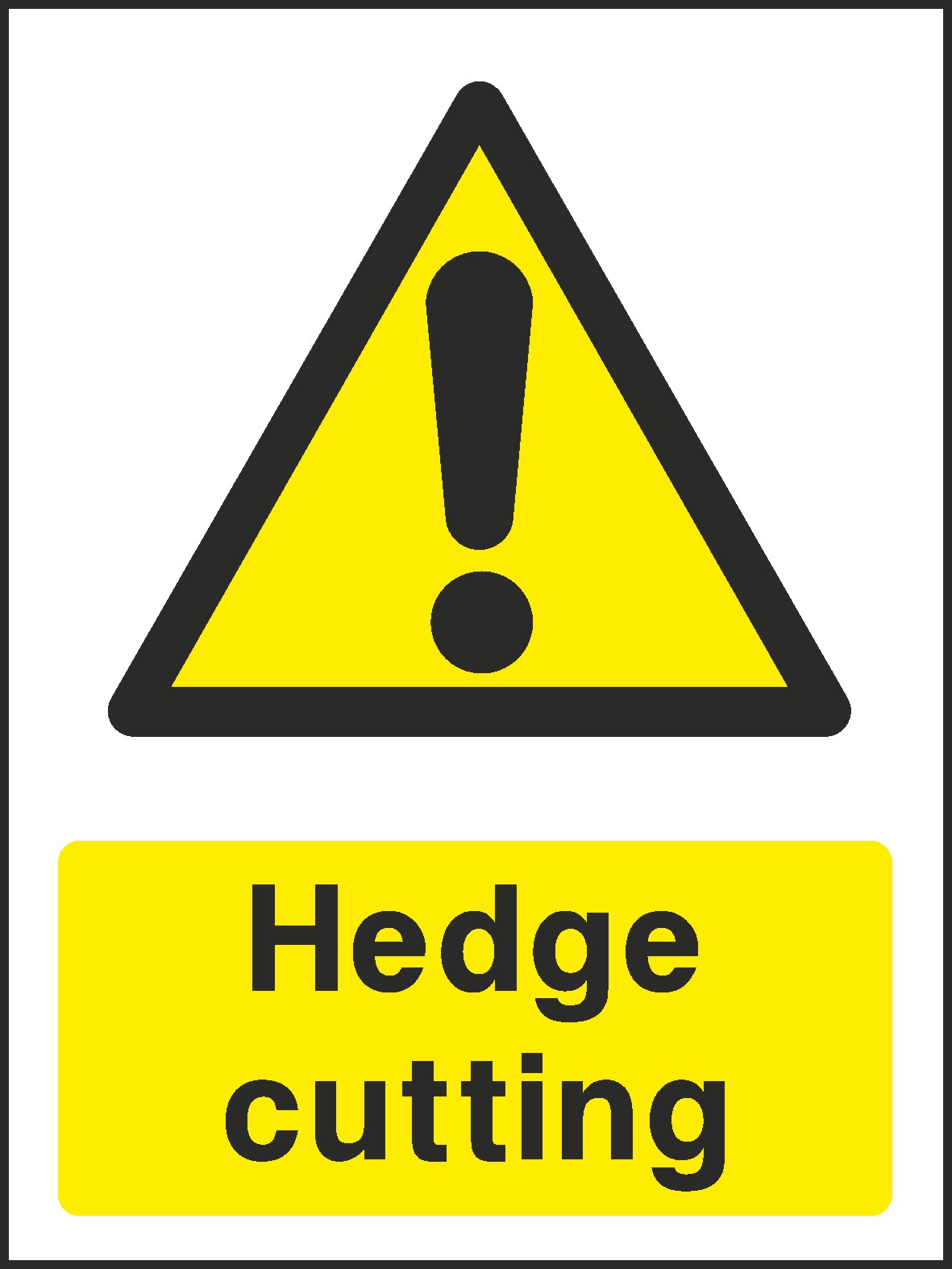 Hedge Cutting Signs and Stickers