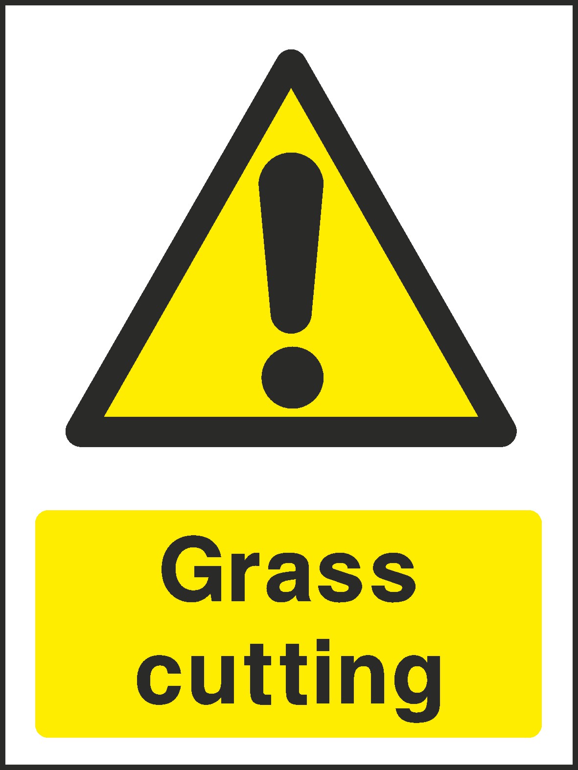 Grass Cutting Signs and Stickers
