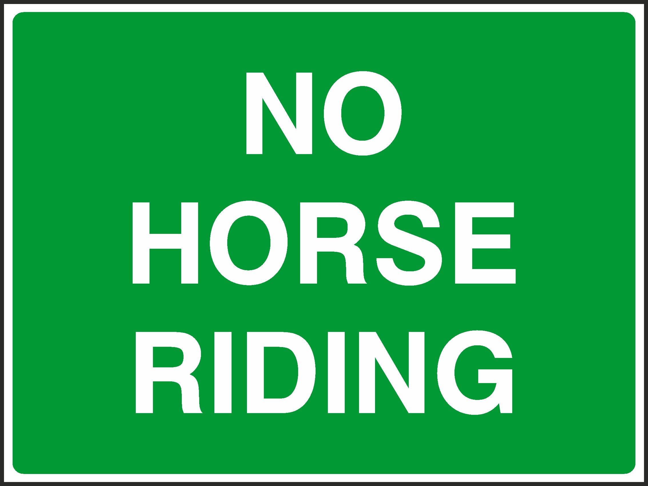No Horse Riding Signs and Stickers