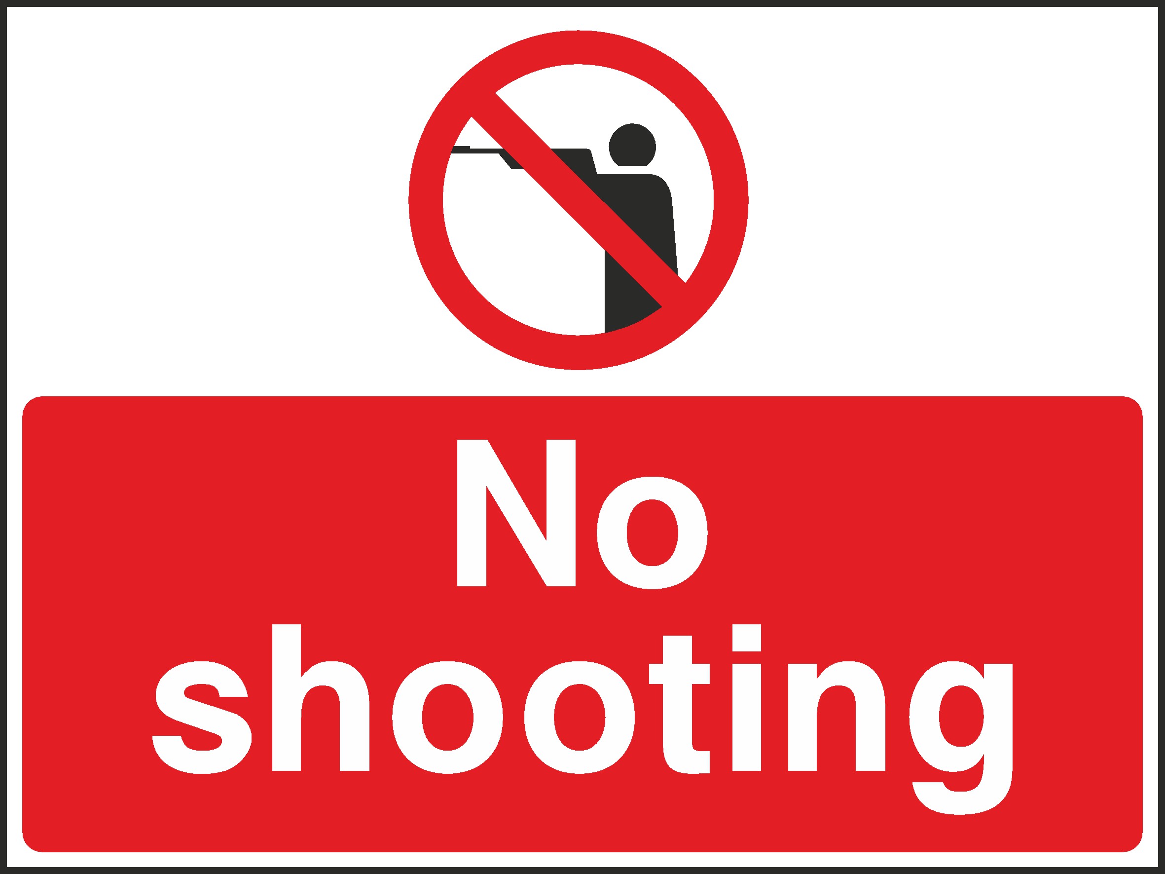 No Shooting Signs and Stickers