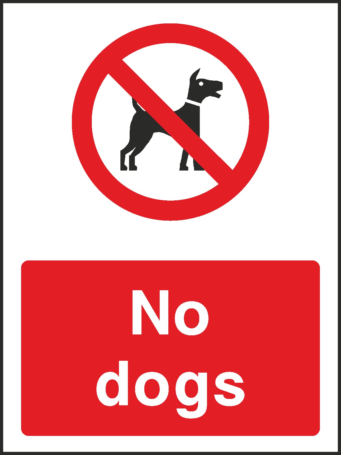 No Dogs Signs and Stickers