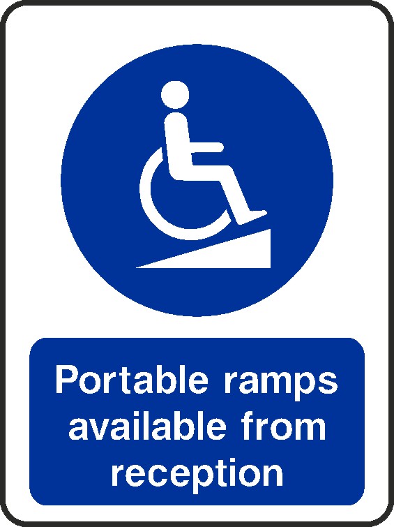 Ramps Available From Reception Signs and Stickers