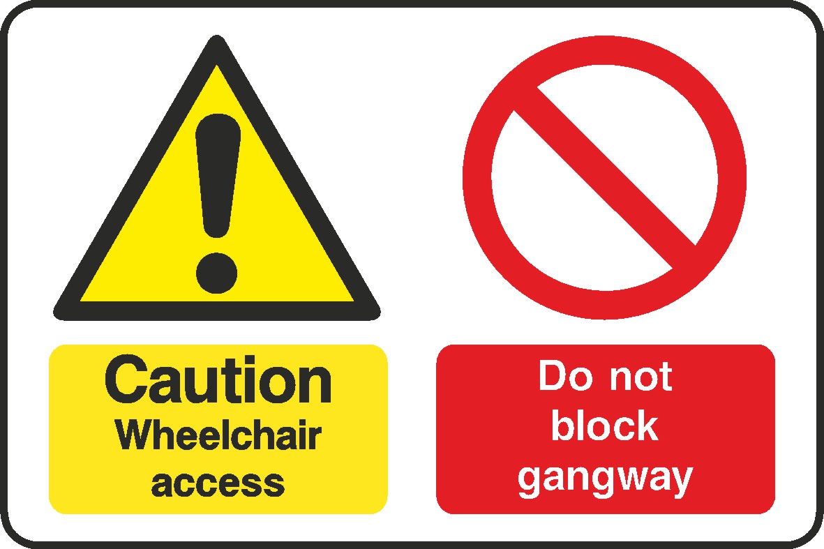 Wheelchair Access Do Not Block Signs and Stickers