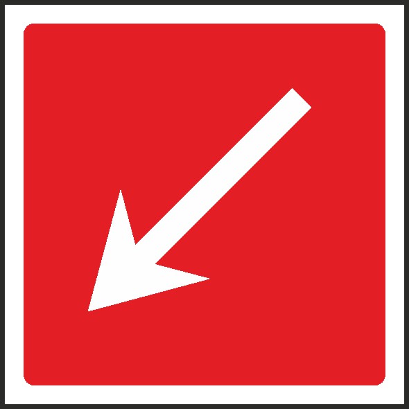 Fire Equipment Arrow Signs and Stickers