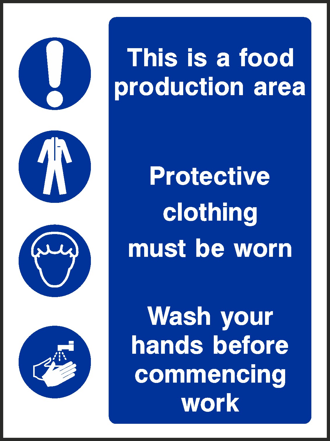 Food Production Area Signs and Stickers