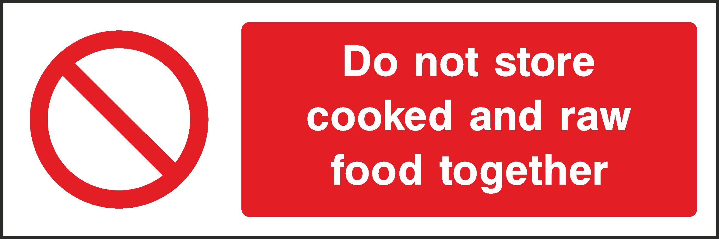 Cooked And Raw Food Signs and Stickers