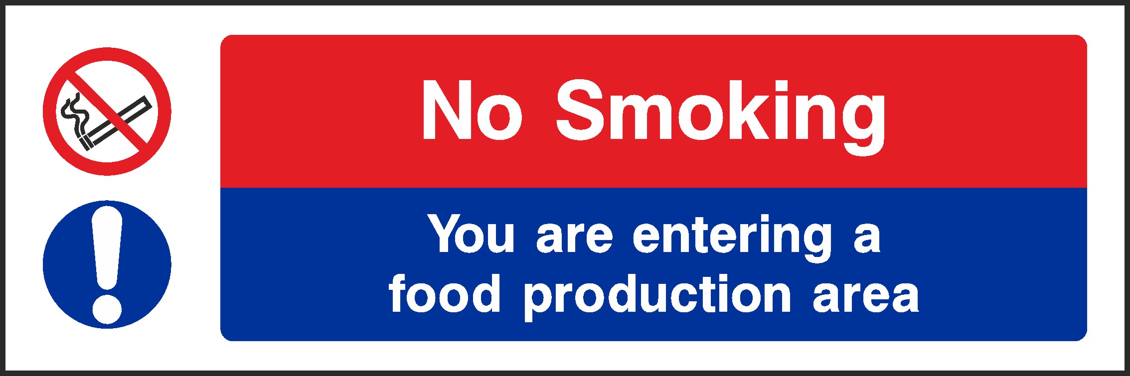 No Smoking Food Signs and Stickers