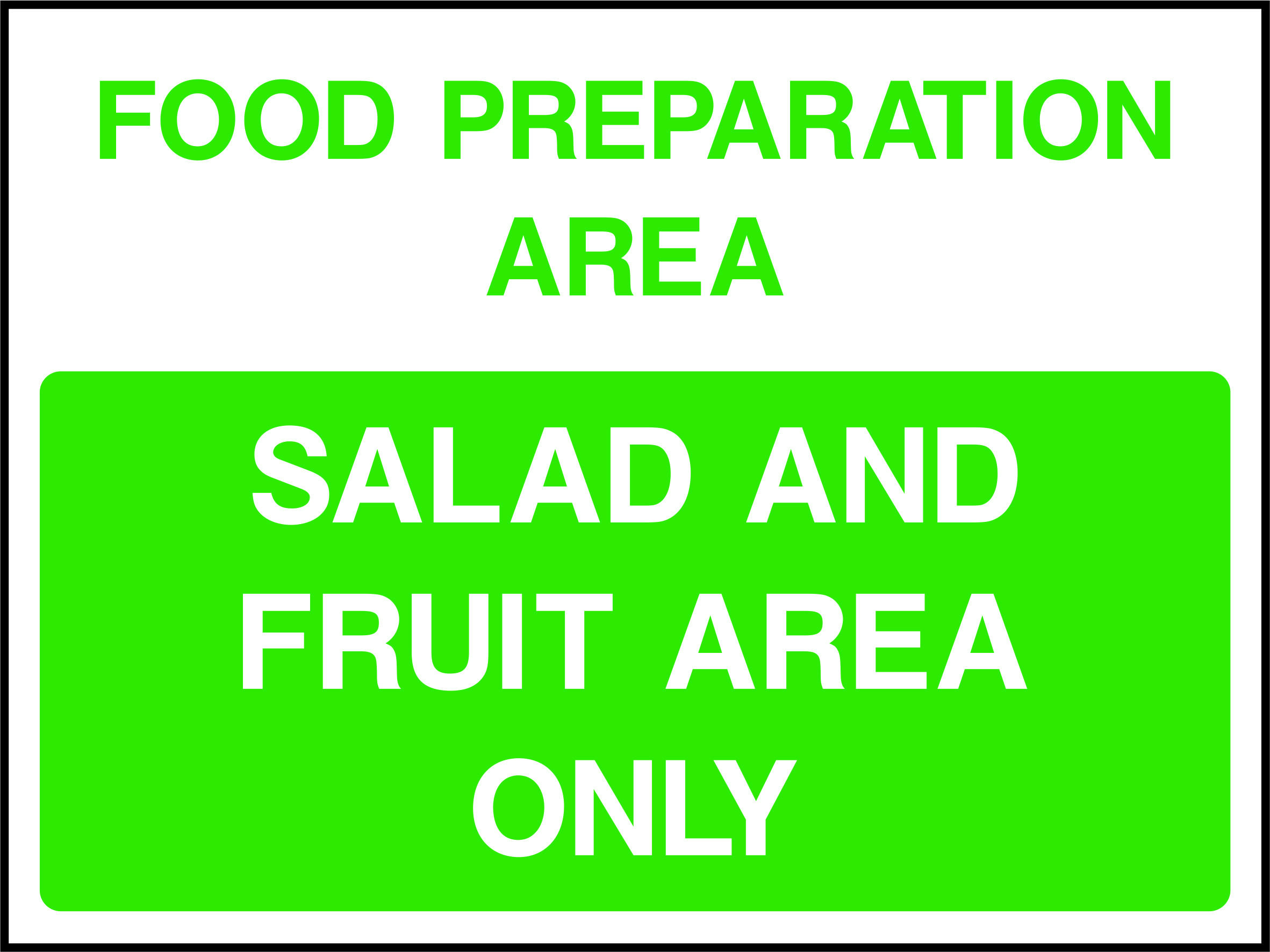 Salad And Fruit Signs and Stickers