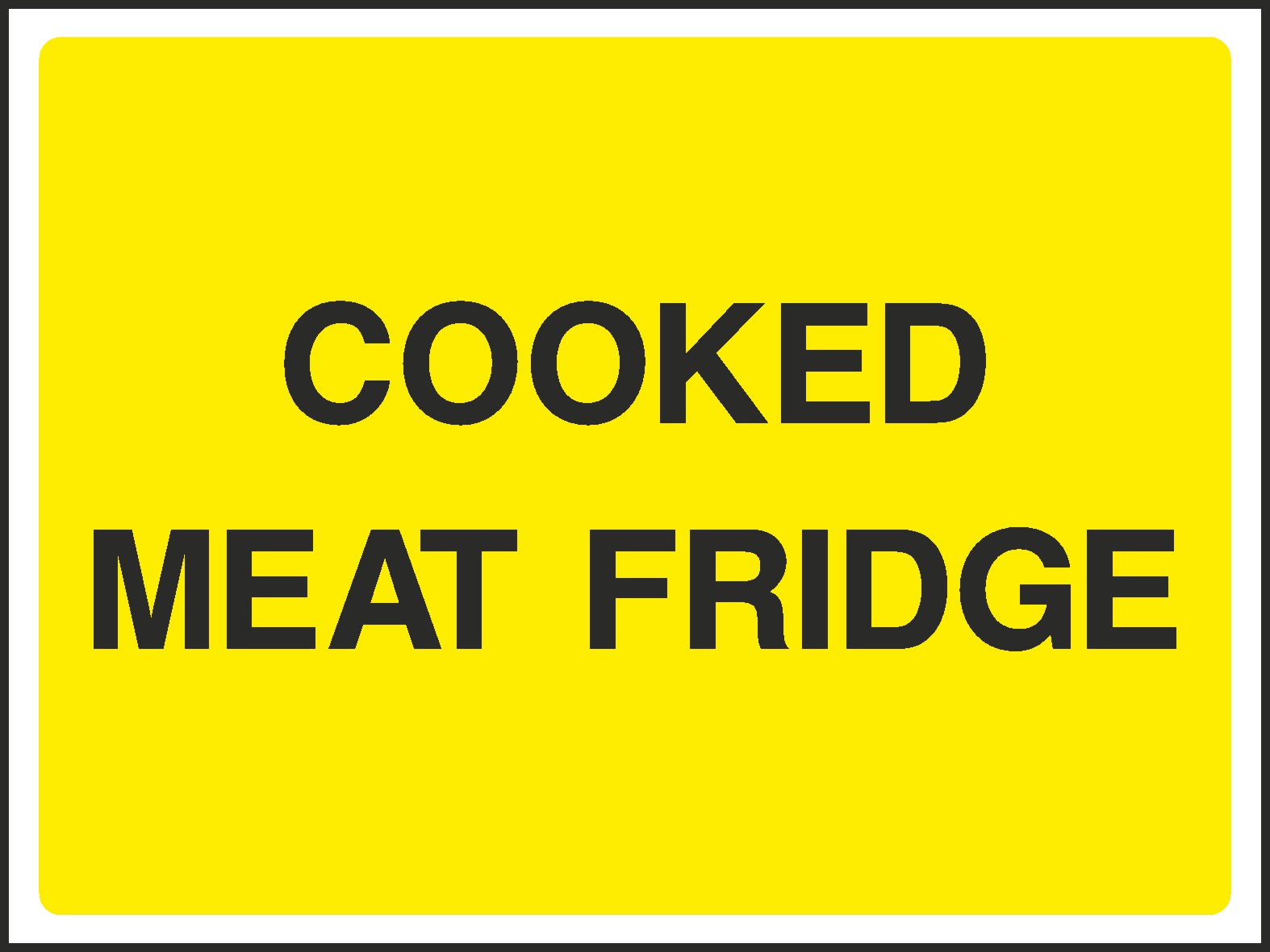 Cooked Meat Fridge Signs and Stickers