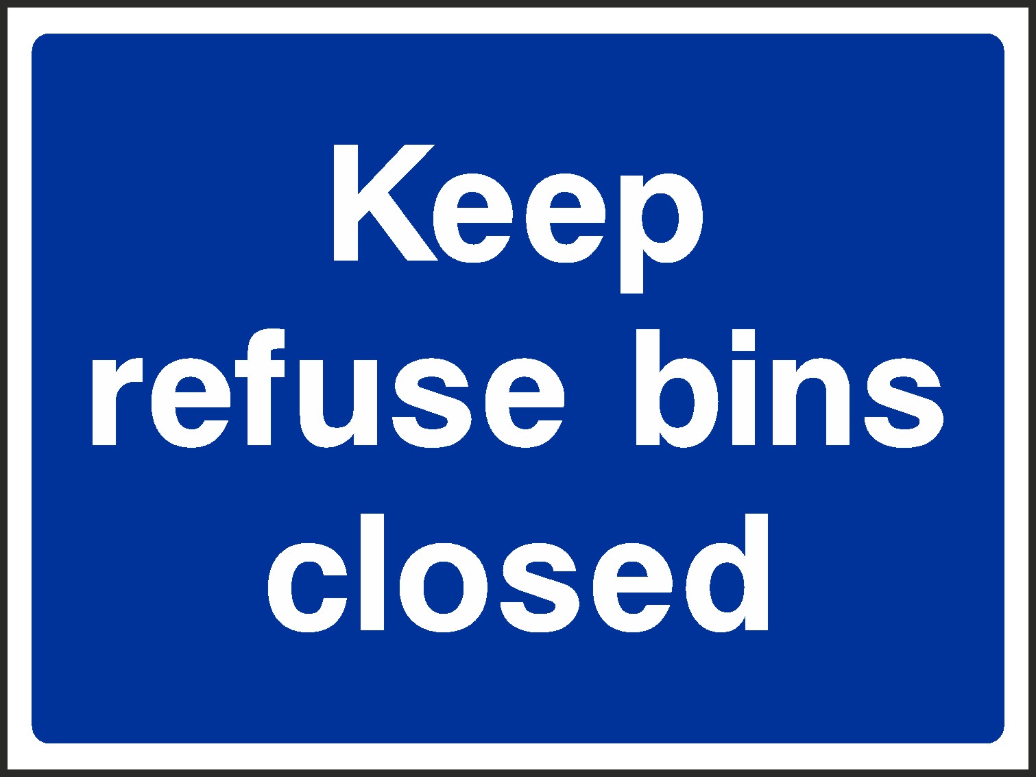Keep Bins Closed Signs and Stickers