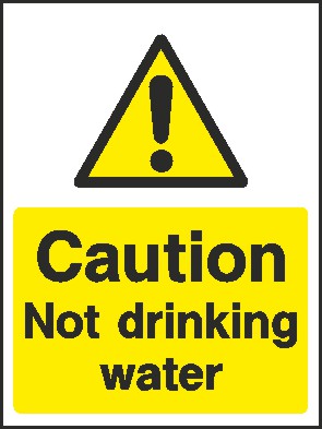 Not Drinking Water Signs and Stickers
