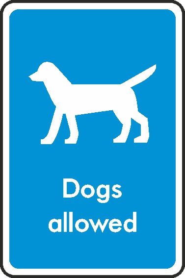 Dogs Allowed Signs and Stickers