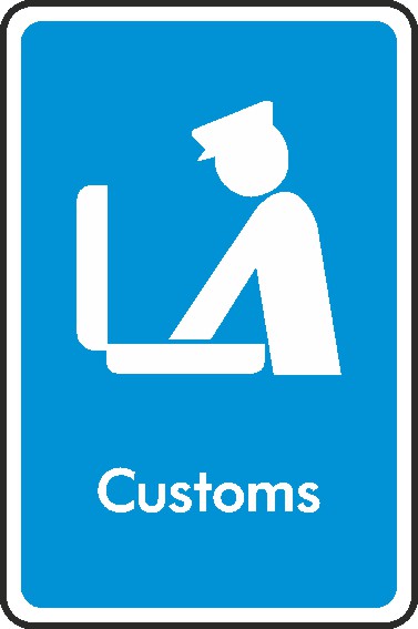 Customs Signs and Stickers