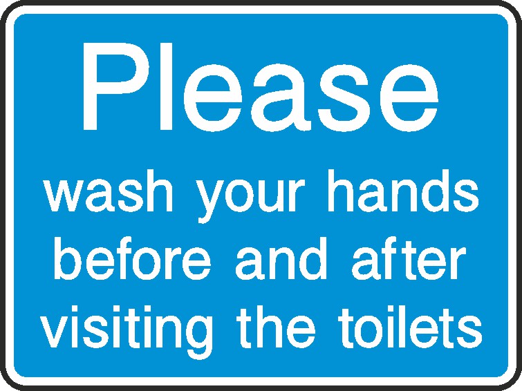 Wash Your Hands Signs and Stickers