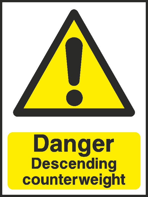 Descending Counterweight Signs and Stickers