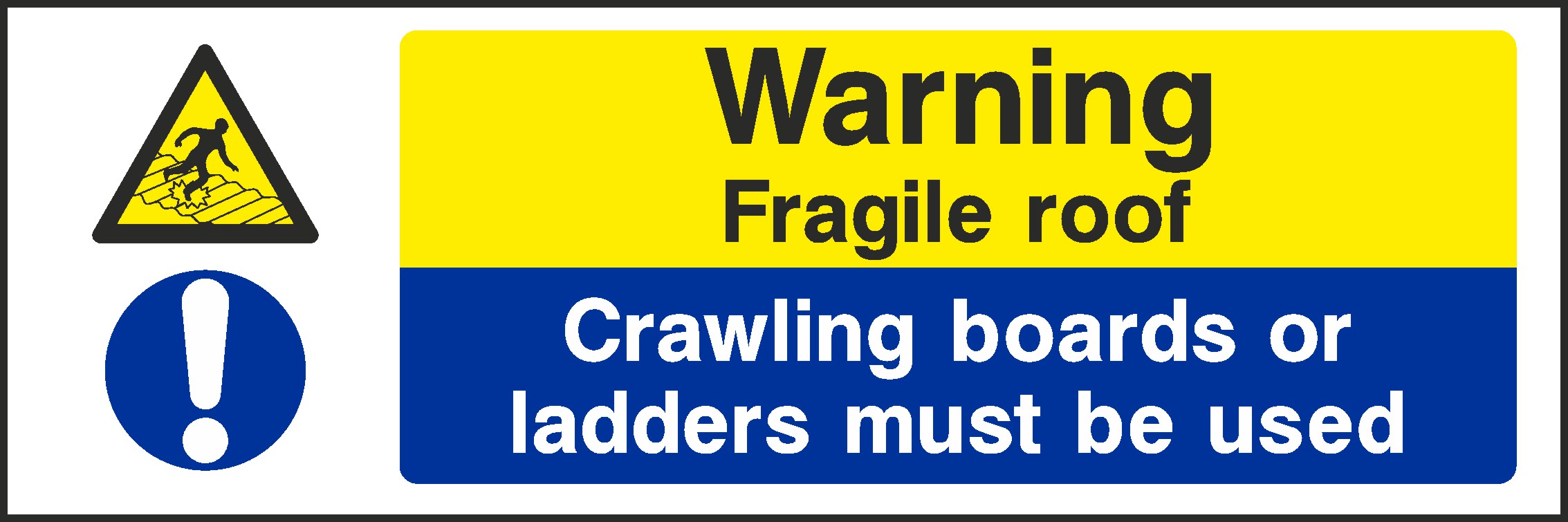 Fragile Roof Signs and Stickers