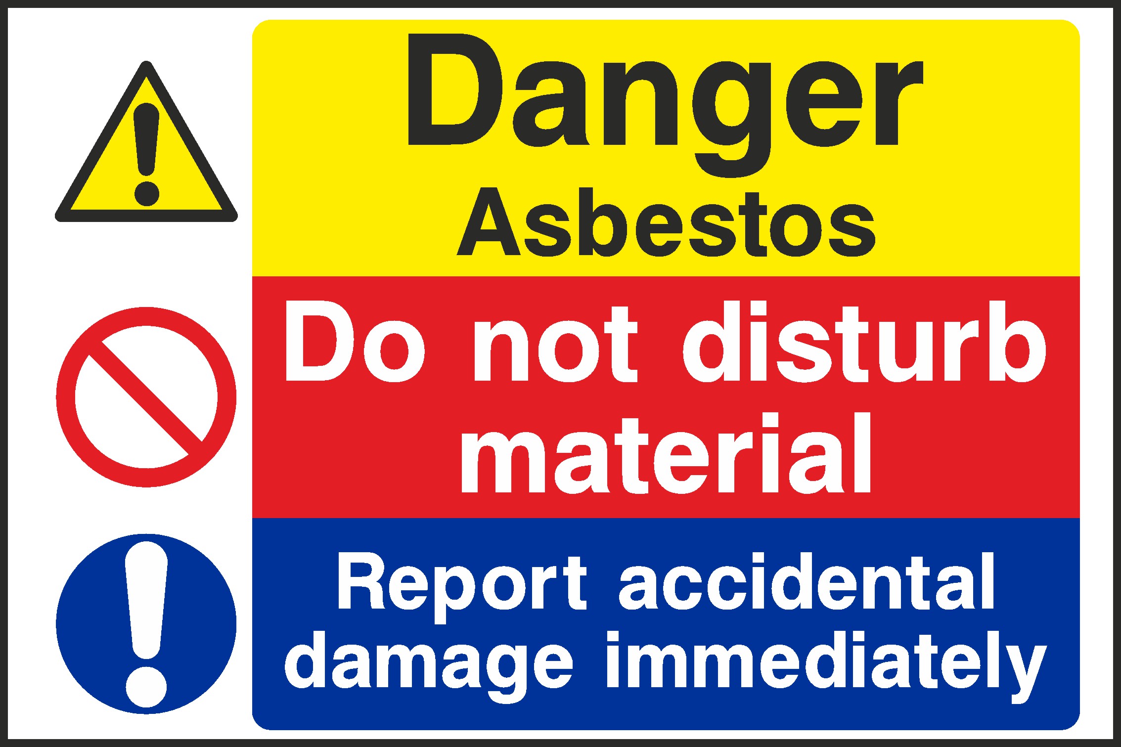 Danger Asbestos Signs and Stickers