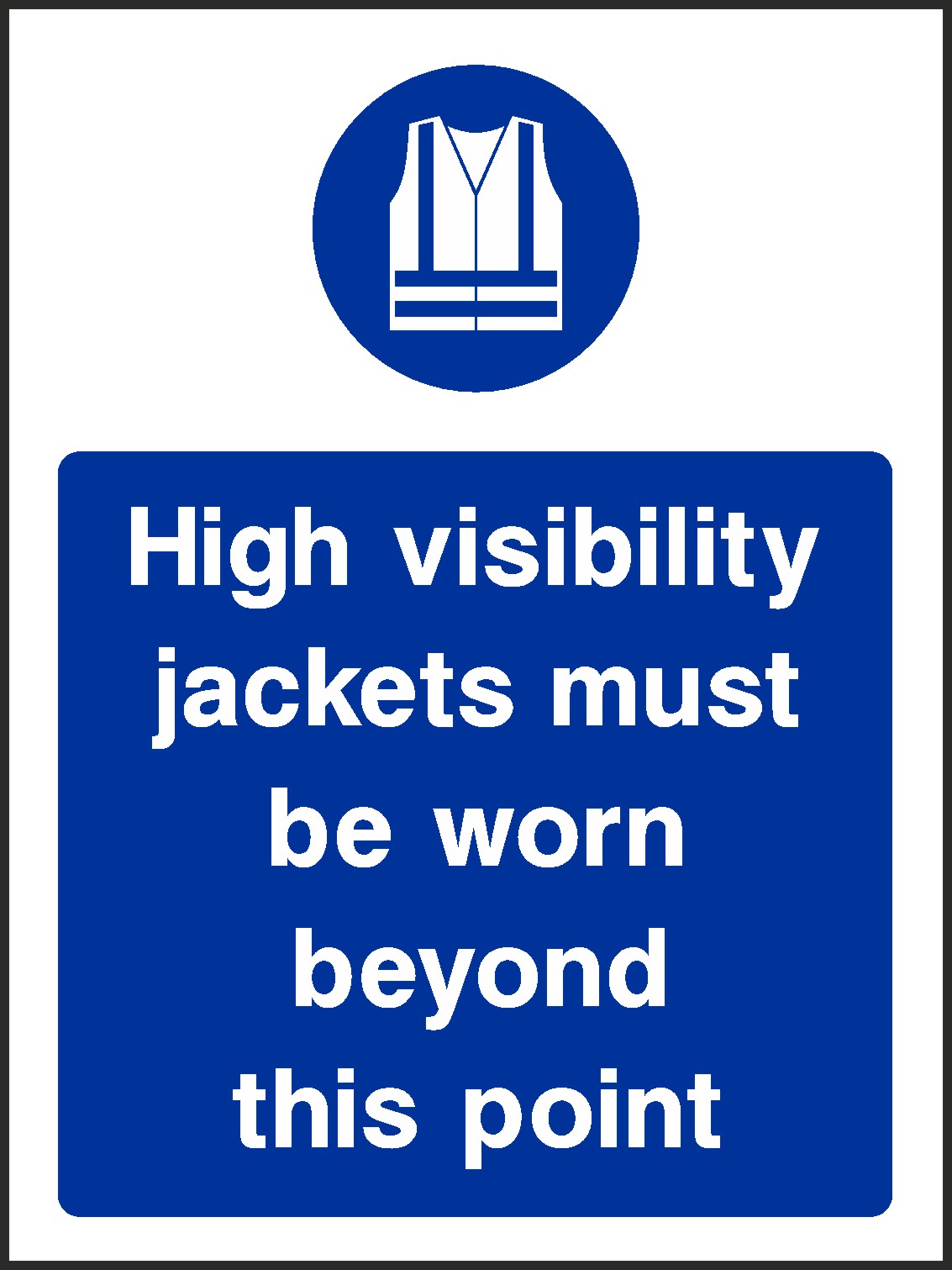 High Visibility Vest Signs and Stickers