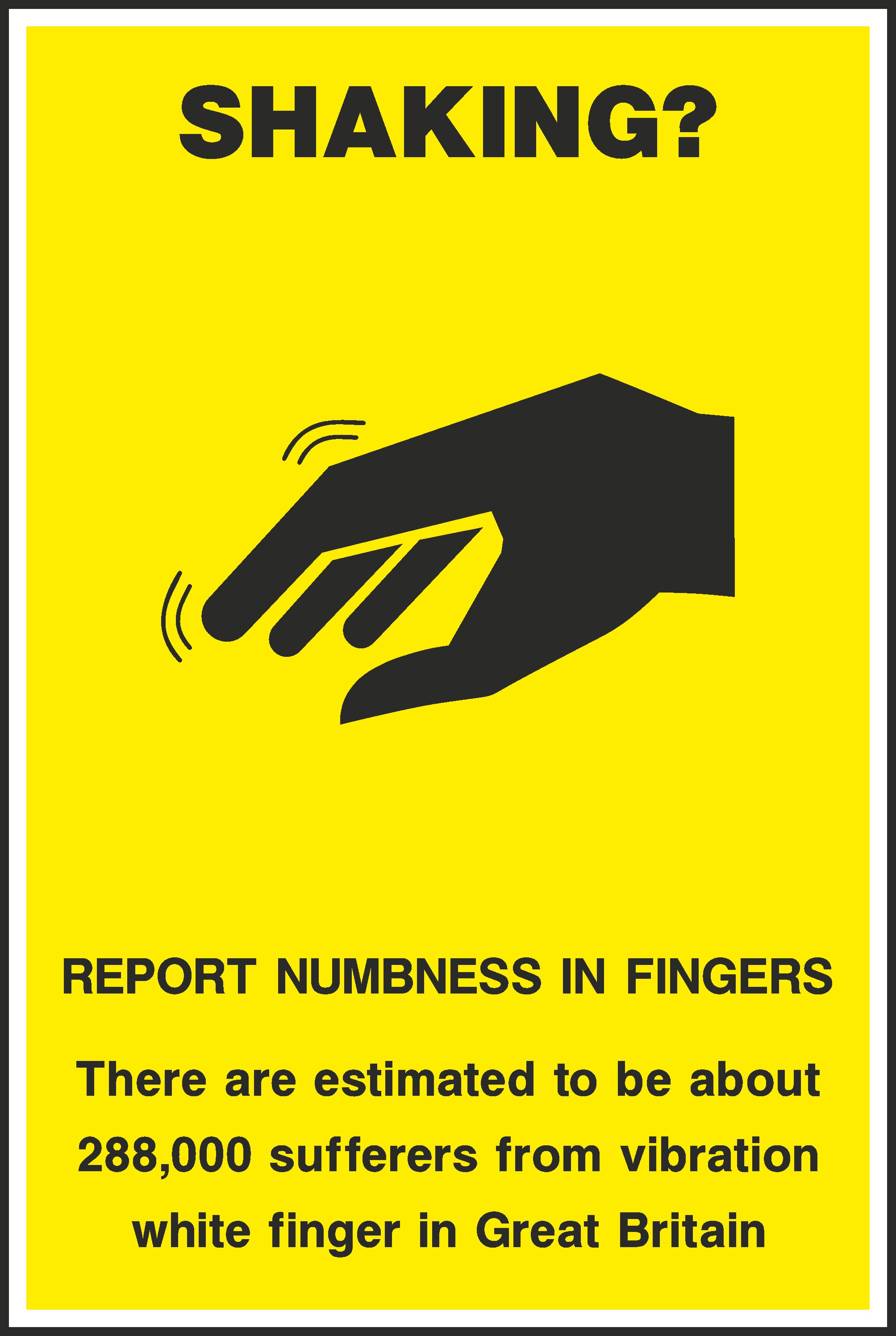Vibration White Finger Signs and Stickers