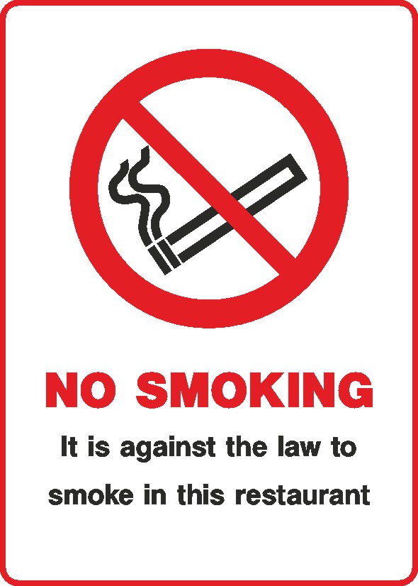 No Smoking Public Signs and Stickers