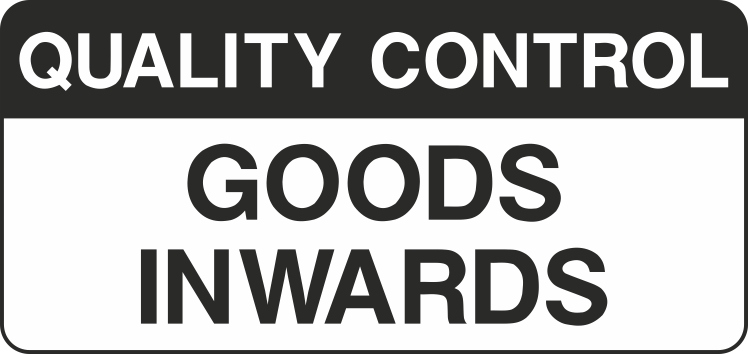 Goods Inwards Signs and Stickers