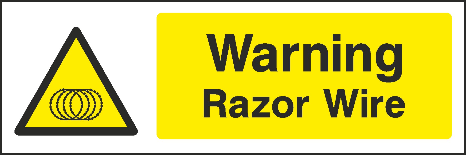 Razor Wire Signs and Stickers