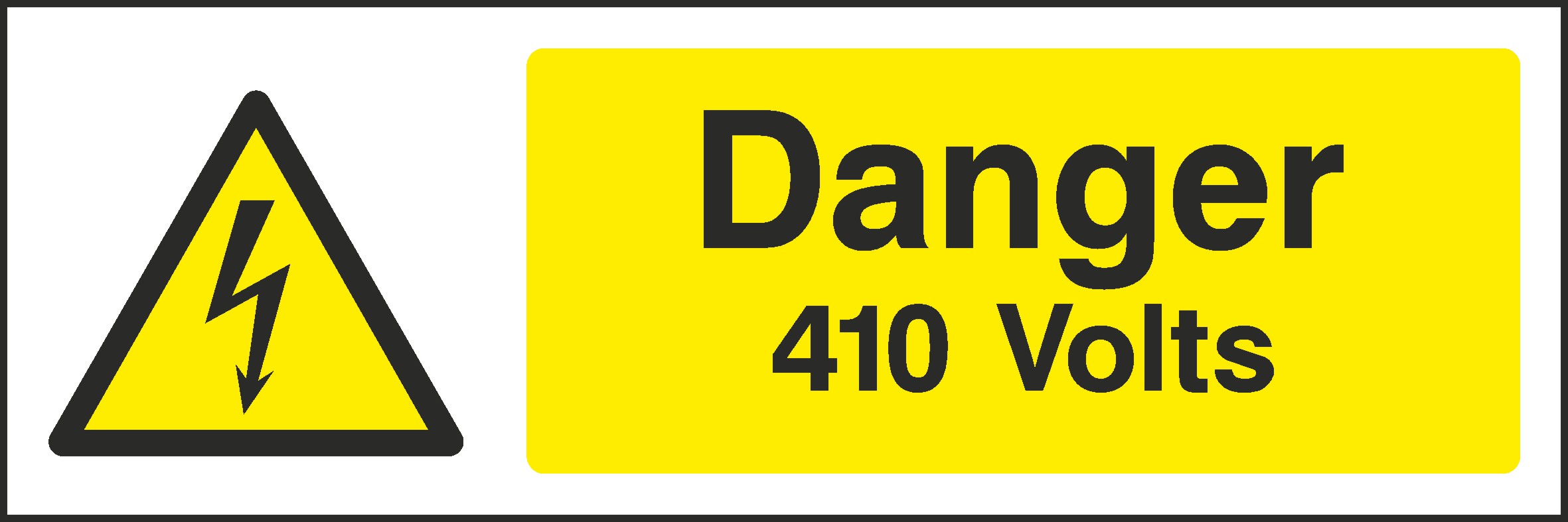 Danger 410 Volts Signs and Stickers