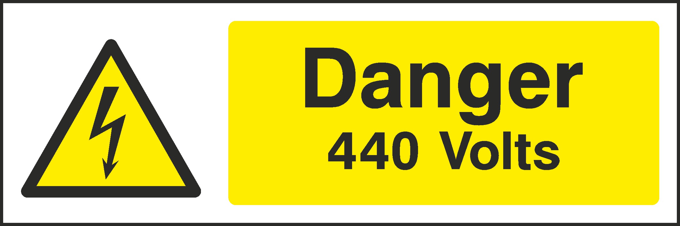 Danger 440 Volts Signs and Stickers