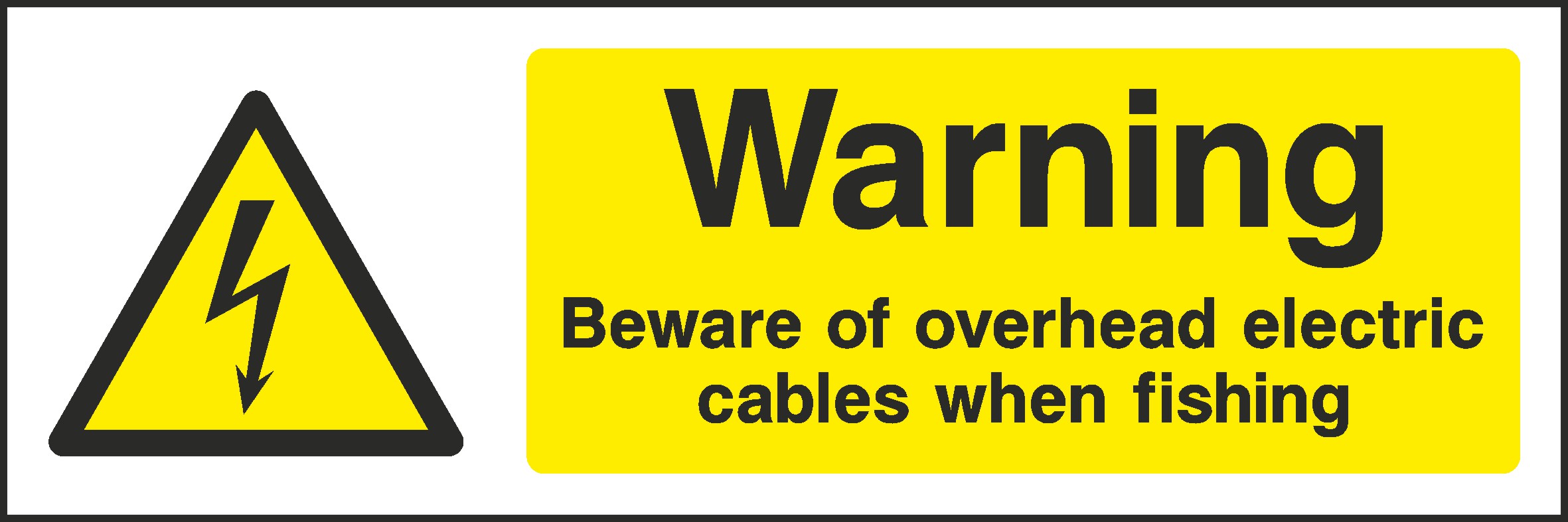 Overhead Electric Cables Signs and Stickers