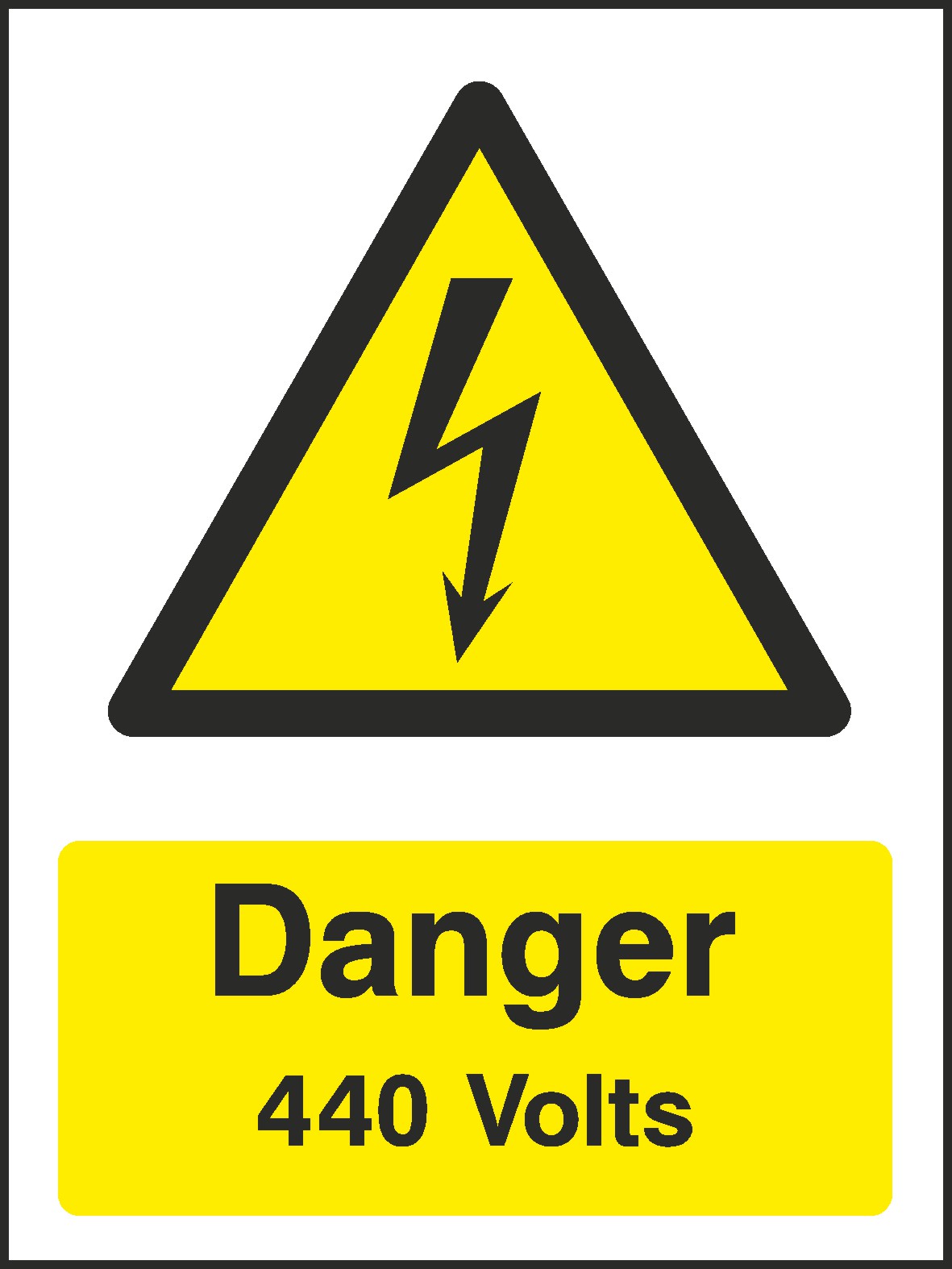Danger 440 Volts Signs and Stickers