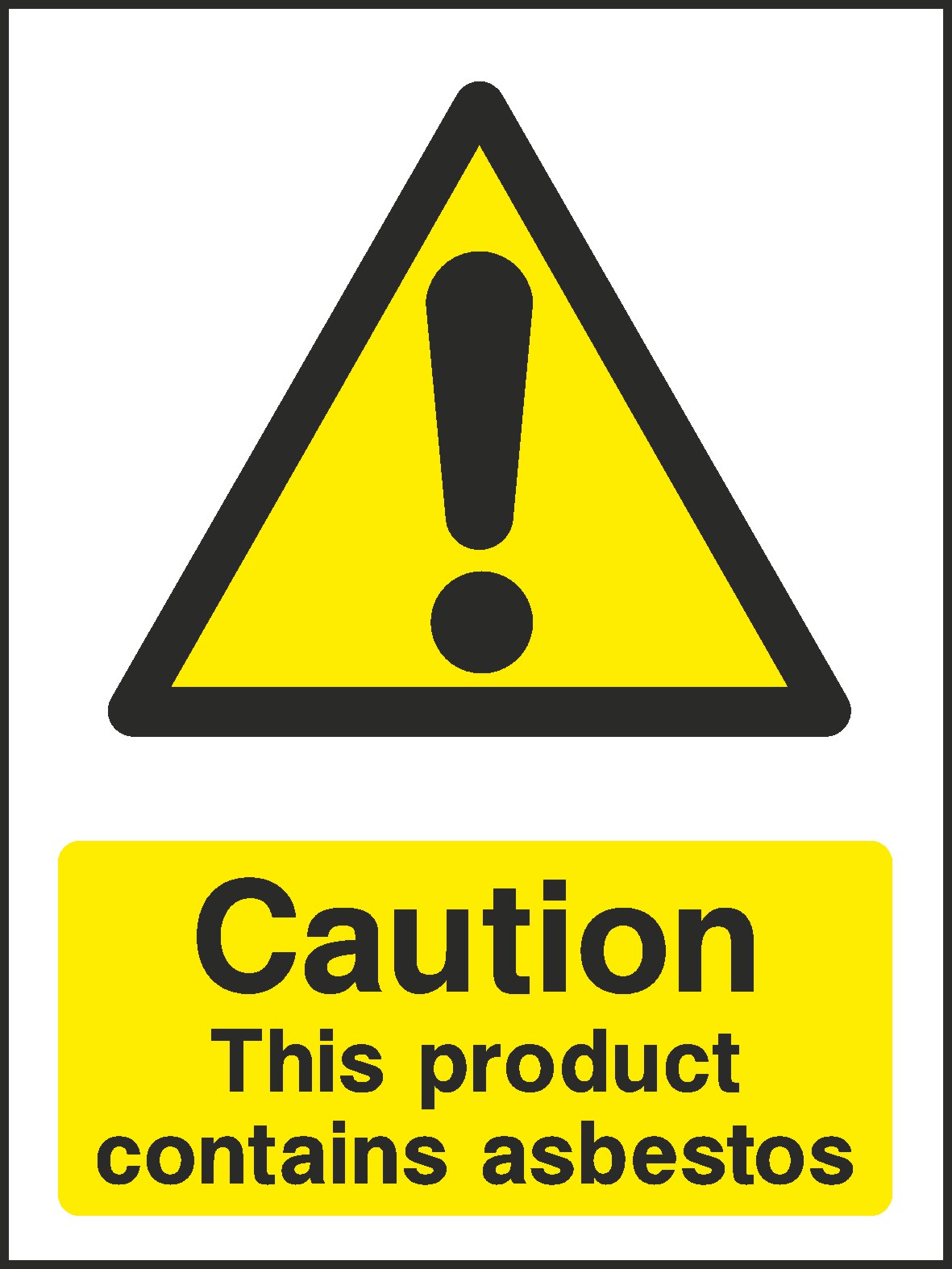 Contains Asbestos Signs and Stickers