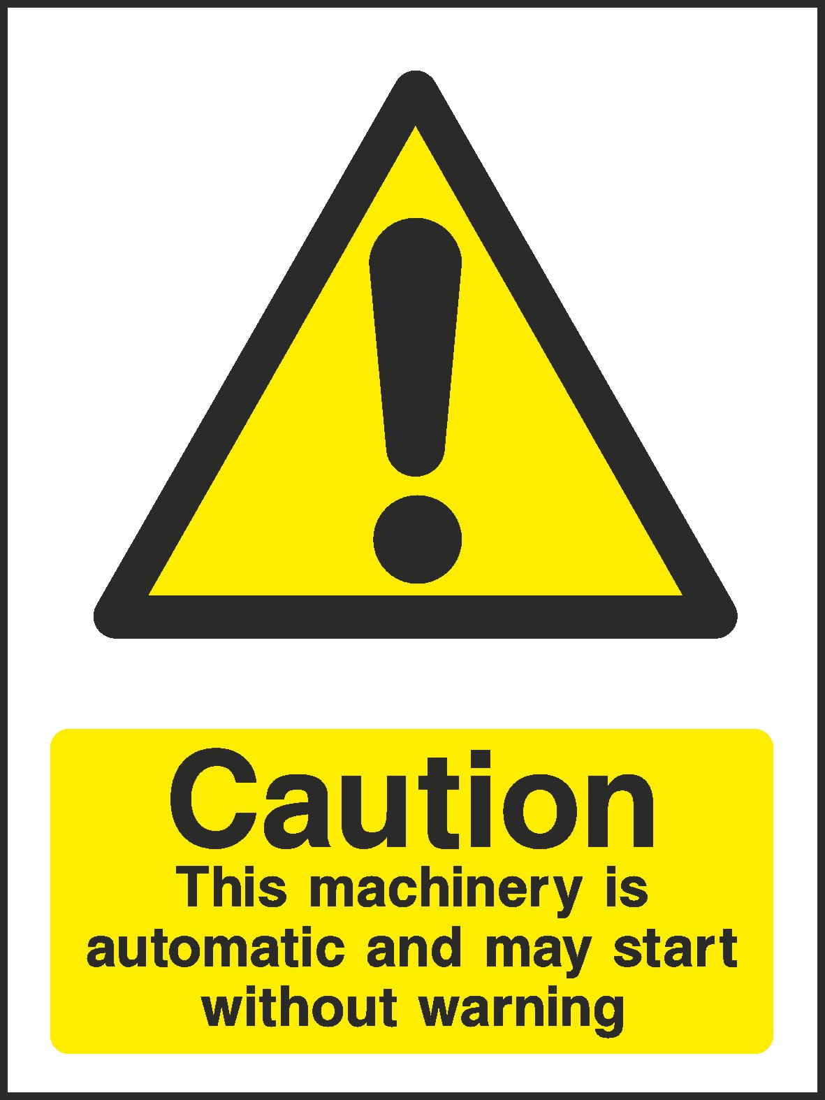 Machinery Signs and Stickers