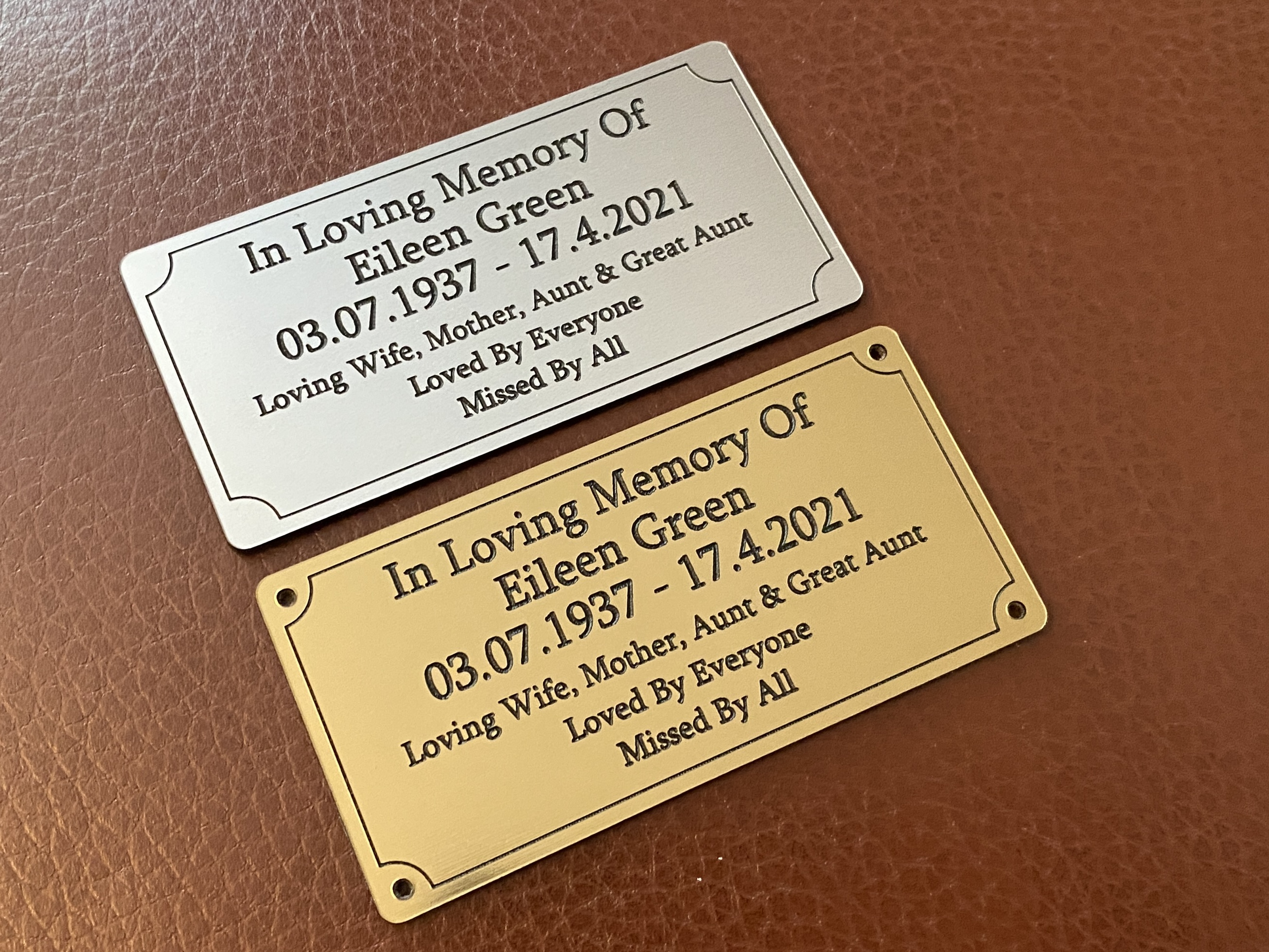 memorial plaques